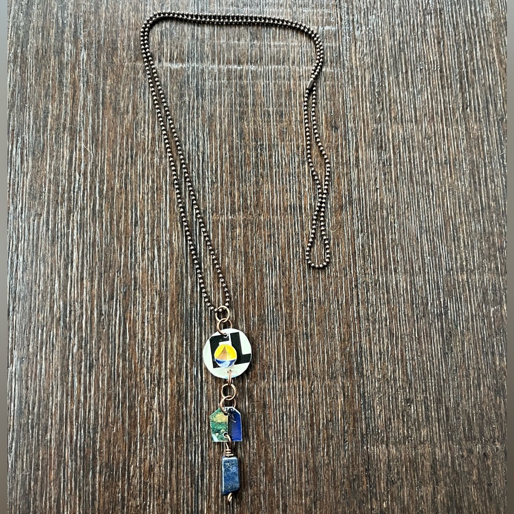 Handmade Artisan Beaded Chain Necklace